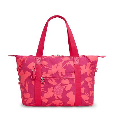 Kipling Art Medium Sporttas Koraal Bloemen | Ki1721D