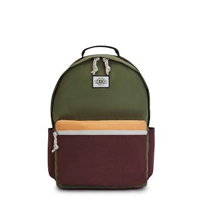 Kipling Damien Large Laptop Rugzak Olijfgroen Bordeaux | Ki1329L