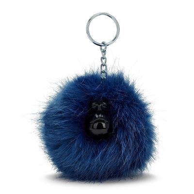 Kipling Pompom Monkey Sleutelhanger Blauw | Ki1033A