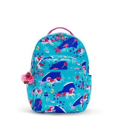 Kipling Seoul Large Schooltas Turquoise | Ki2184O