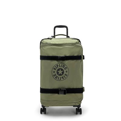 Kipling Spontaneous Medium Handbagage Koffer Olijfgroen | Ki2034E